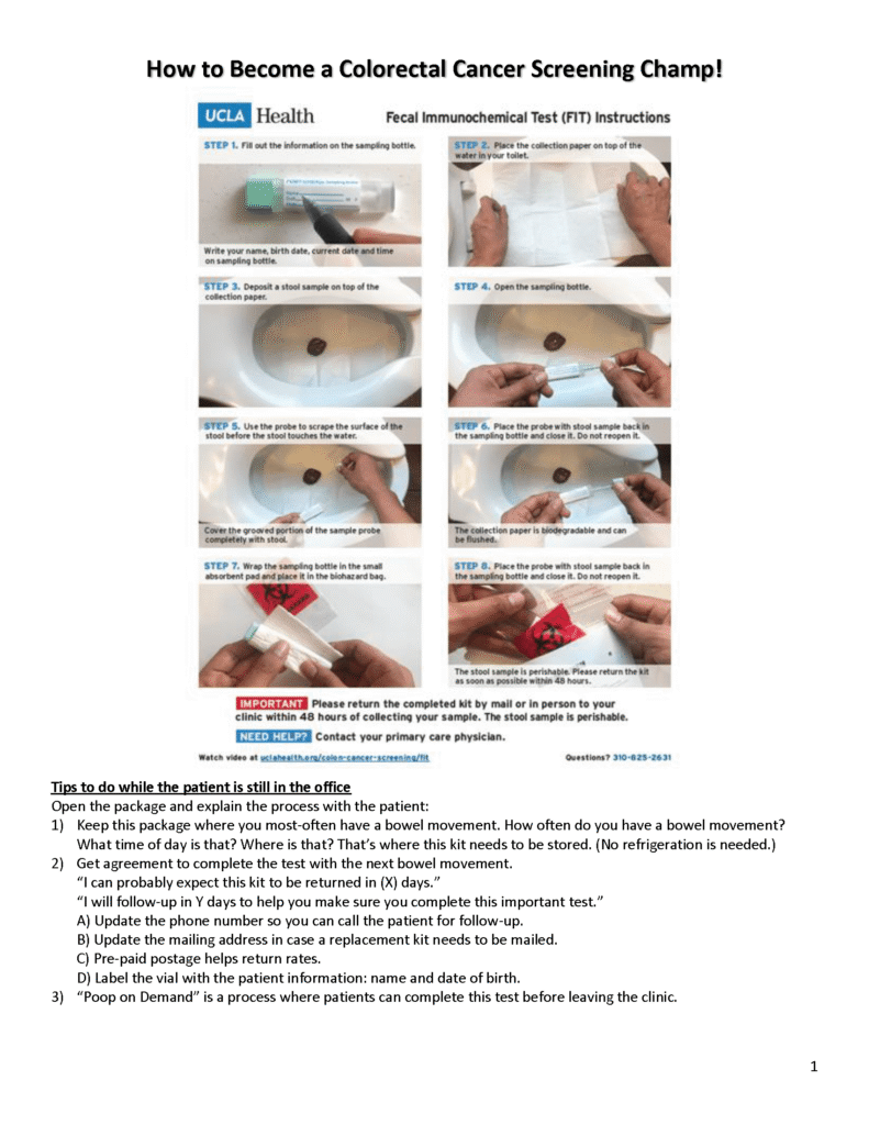 Patient Education for Stool Sample Collection